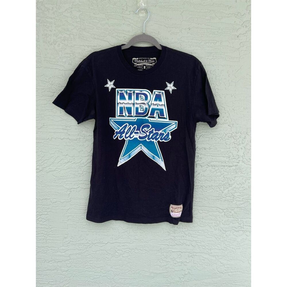 Mitchell & Ness Men's NBA All-Star Tee Black Graphic Print Standard Size M